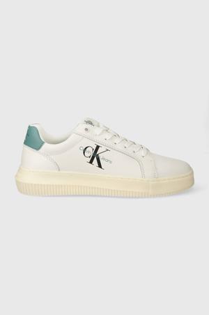 Calvin Klein Jeans sneakersy skórzane YM0YM00681 CHUNKY CUPSOLE MONOLOGO