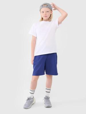 4F krókie spodenki bawełniane dla chłopca 4FJWSS25TSHOM627 niebieskie (128)
