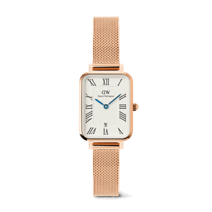 Daniel Wellington DW Watch Quadro Melrose Roman Numerals Date 20x26mm Rose Gold