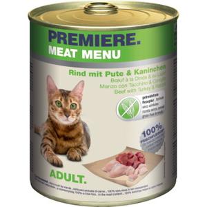 PREMIERE Meat Menu Adult Wolowina, indyk, królik 12x800 g