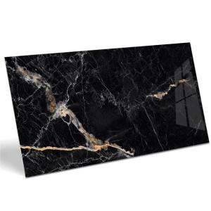 PŁYTKI ŁAZIENKOWE PODŁOGOWE GRES CZARNY MARMUR COSMIC BLACK 120x60 POŁYSK