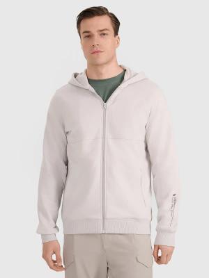 4F rozpinana bluza z kapturem męska 4FWAW25TSWSM1903 szara (XXL)