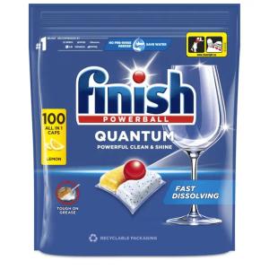 Finish Quantum All in 1 Kapsułki do Zmywarki Lemon Cytryna 100 sztuk