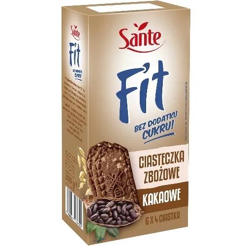 Fit Ciasteczka Zbożowe Kakaowe 300g SANTE