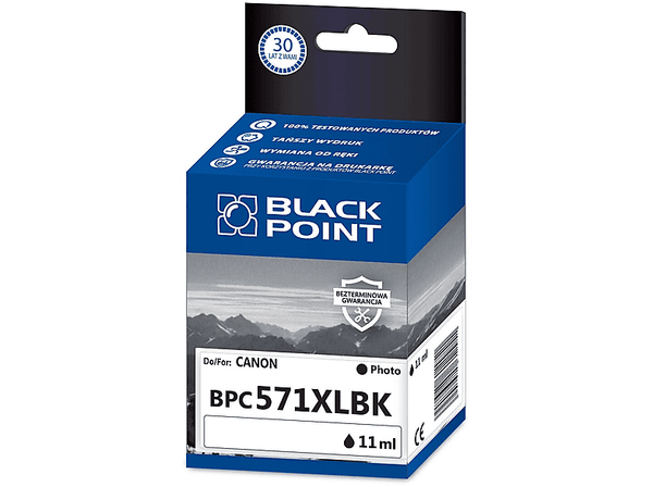 Wkład atramentowy BLACK POINT BPC571XLBK Zamiennik Canon CLI-571BKXL