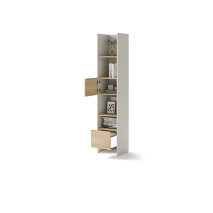 Regał Bed Concept BC-23 44x218x40 cm | Kaszmir/Dąb nagano | funkcjonalny | do półkotapczanu