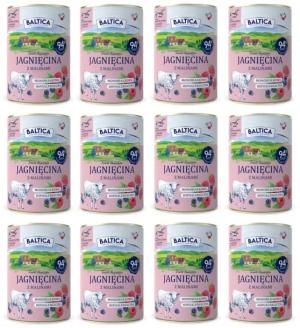 Baltica jagnięcina maliny jagody karma mokra monoproteinowa dla psa 12x400g