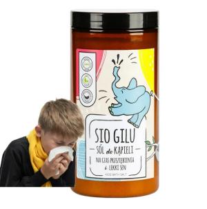SIO GILU naturalna SÓL DO KĄPIELI dla dzieci KATAR PRZEZIĘBIENIE SEN 560 g