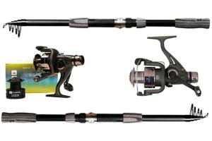 ZESTAW WĘDKARSKI 2x RUMPOL TELESPIN 2,7M 40-80G 2x KOŁOWROTEK TUCSON 2000