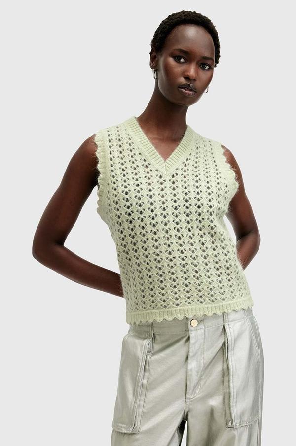 AllSaints kamizelka wełniana VIVIAN TANK