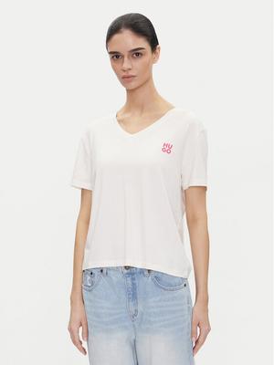 HUGO T-Shirt Nika_T-Shirt 50540046 Écru Regular Fit