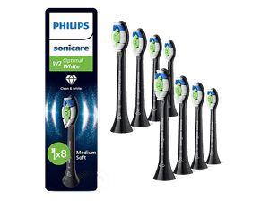 Końcówki do szczoteczki PHILIPS SONICARE Sonicare W2 Optimal White HX6068/88 8 szt. Czarny