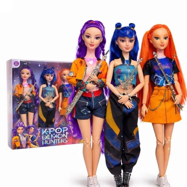 K-PoP Demon HUNTRIX Lalka Zabawka Lalki Rumi K-Popowe Łowczynie Demonów Prezent + Naklejki