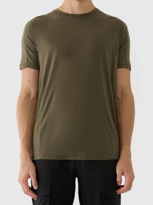 4F koszulka męska z merino 4FWAW25TFTSM1526 zielony (XXL)