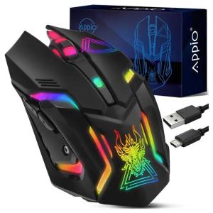 Gamingowa Myszka Mysz Podświetlana Bezprzewodowa Komputerowa Do Laptopa BT