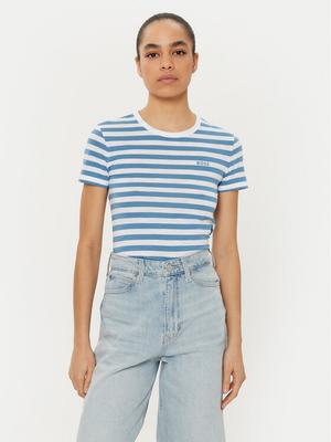 BOSS T-Shirt C_Esla_Striped 50504192 Niebieski Regular Fit