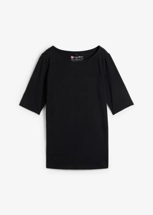 T-shirt z dekoltem w łódkę