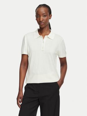Calvin Klein Polo LV044G311G Kremowy Slim Fit