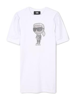 Karl Lagerfeld Kids Sukienka codzienna Z30458 D Biały Regular Fit