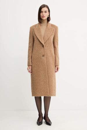 Twinset płaszcz z domieszką wełny
