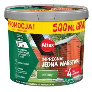 Impregnat Jedna Warstwa 4 lata zielony 5 l Altax