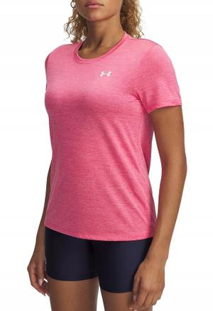 UNDER ARMOUR Damska koszulka treningowa Tech SSC- Twist różowa (L)