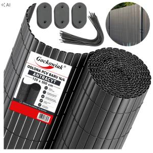 OSŁONA BALKONOWA MATA PVC PCV MASKUJĄCA NA BALKON PŁOT OGRODZENIE 120x500