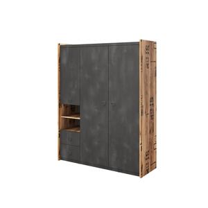 Szafa FG-01 Fargo Lenart 3d2s - canion/raw steel młodzieżowa | pojemna | do pokoju młodzieżowego