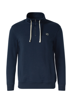 Bluza z rozciętymi kieszeniami i naszywką z etykietą