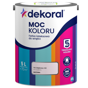 Farba lateksowa do wnętrz MOC KOLORU Bajkowy róż 5 l Dekoral