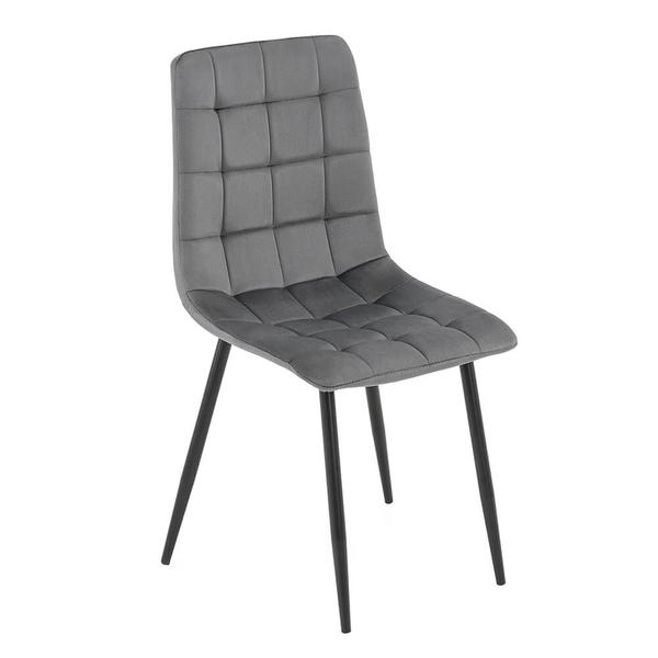 Krzesło tapicerowane DC-6403 | welur | szary #21 | OUTLET