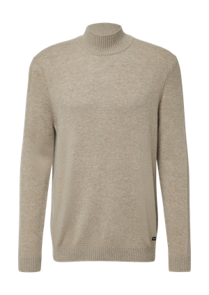 Dzianinowy sweter z mieszanki wełny ze stójką