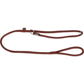 Kerbl Szyta na okrętkę skórzana smycz Roma koniakowa 170 cm, 8 mm