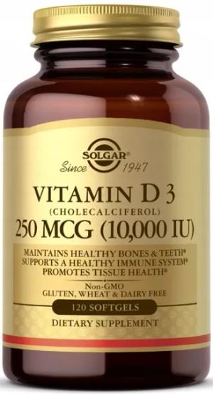 SOLGAR WITAMINA D3 10000 IU 250 MCG 120k ODPORNOŚĆ`