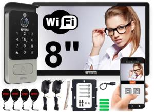 Wideodomofon do domu 5TECH Wi-Fi Verus One Plus czarny Czytnik + Szyfrator