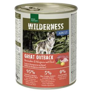 REAL NATURE WILDERNESS karma mokra pies, adult, Great Outback, królik i kangur z wołowiną 6x800 g