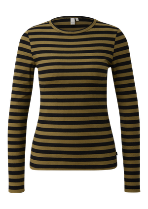 Prążkowany longsleeve o wąskim kroju