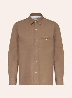 Officine Générale Koszula Lniana Benoit Slim Fit braun