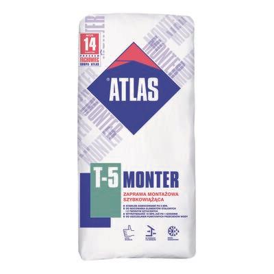 Szybkowiążąca zaprawa montażowa MONTER T-5 25 kg Atlas