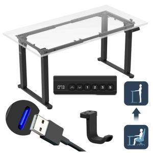 Stelaż elektryczny rama do biurka nogi MARK ADLER panel sterowania + USB-C