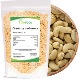ORZECHY NERKOWCA NERKOWCE CAŁE 1000G 1KG NATURALNE WYSOKA JAKOŚĆ