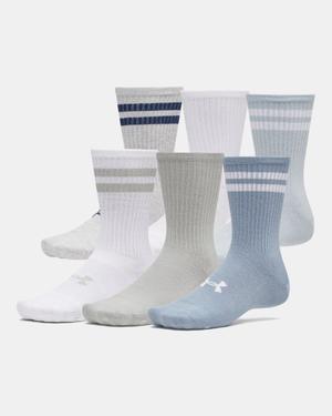 UNDER ARMOUR skarpetki sportowe za kostkę unisex Essential 6 par Crew mix błękit (S)