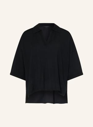 Allsaints Dzianinowa Koszulka Bern Z Mieszanki Materiałów schwarz