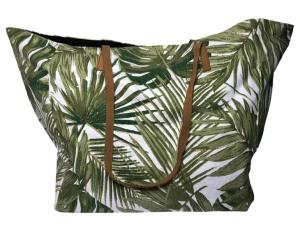 Pojemna Elegancka Damska Torba shopper Na Ramię PIECES Canvas zatrzask