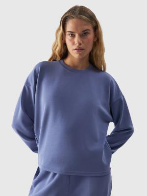 4F bluza bawełniana damska bez kaptura F1342 niebieska (M)