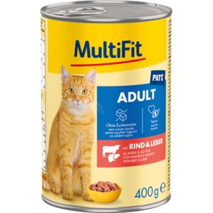 MultiFit Adult Paté Wołowina z wątróbką 12x400 g