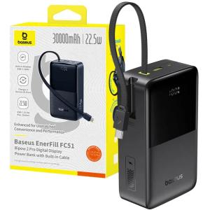 POWERBANK BASEUS 30000 mAh 22.5W SZYBKIE ŁADOWANIE USB-A USB-C +KABEL USB-C