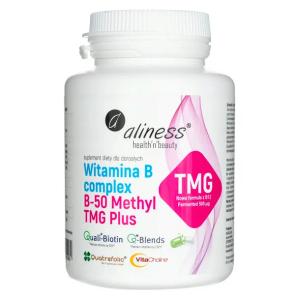 Suplement diety Aliness Witamina B Complex B-50 Methyl TMG 100 kaps. Vcaps