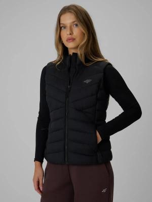 4F Kamizelka puchowa pikowana damska F371 CITY JACKETS czarna (S)