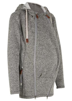 Rozpinana bluza ciążowa i do noszenia dziecka 2 w 1 z dzianinowego polaru
